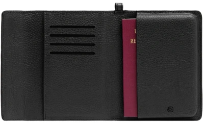 Обложка для паспорта Piquadro Modus Special PP7038MOSR/N черный натур.кожа