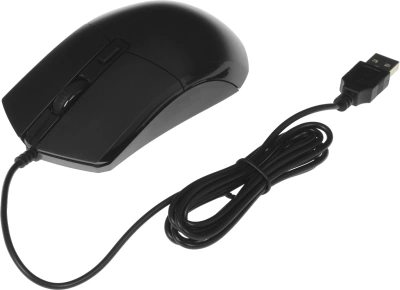 Мышь Оклик 207M черный оптическая 2400dpi USB 4but (1474598)