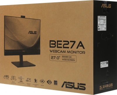 Монитор Asus 27" Business BE27ACSBK черный IPS LED 16:9 HDMI M/M Cam матовая HAS Piv 350cd 178гр/178гр 2560x1440 60Hz DP WQ USB 8.6кг