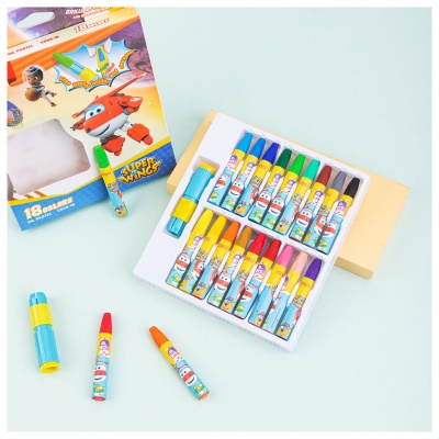 Масляная пастель Deli EC009-18 Super Wings шестигранные 18цв. картон.кор./европод.