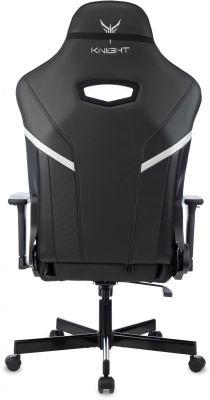 Кресло игровое Knight Thunder 5X черный экокожа с подголов. крестов. металл