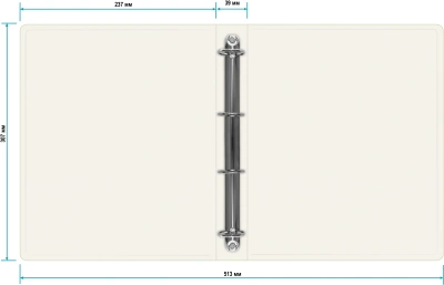 Папка панорама на 4-х кольцах Бюрократ Неон DNE0740/4RLETT A4 пластик 0.7мм кор.40мм карм.на лиц.стор. салатовый