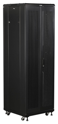 Шкаф коммутационный Lanmaster (TWT-CBB-18U-6X10-G1) напольный 18U 600x1000мм пер.дв.стекл 2 бок.пан. металл 800кг черный 62кг 988мм IP20 металл