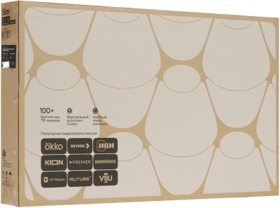Телевизор LED Sber 32" SDX-32H2124 Салют ТВ Frameless черный HD 60Hz DVB-T DVB-T2 DVB-C DVB-S DVB-S2 USB WiFi Smart TV (RUS)