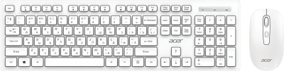 Клавиатура + мышь Acer OCC503 клав:белый мышь:белый USB беспроводная slim Multimedia (ZL.ACC11.00L)