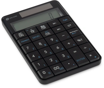 Числовой блок Оклик K604W черный USB беспроводная slim для ноутбука (1979325)