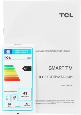 Телевизор QLED TCL 32" 32S4K-RU черный HD 60Hz DVB-T DVB-T2 DVB-C DVB-S DVB-S2 USB WiFi Smart TV (RUS)