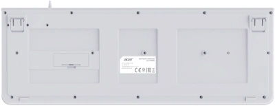Клавиатура Acer OKW400 белый USB (ZL.KBDEE.01B) кабель 1.8м