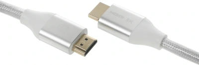 Кабель аудио-видео Cactus CS-HDMI.2.1-3 HDMI (m)/HDMI (m) 3м. позолоч.конт. серебристый