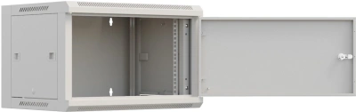 Шкаф коммутационный NTSS Премиум (NTSS-W6U6045FD) настенный 6U 570x450мм пер.дв.металл 60кг серый 350мм 18кг 220град. 370мм IP20 сталь