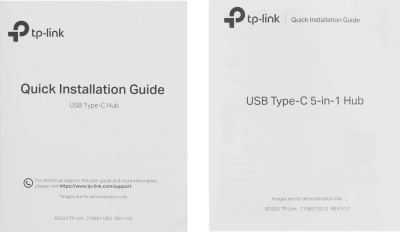 Разветвитель USB-C TP-Link UH5020C 2порт. серый