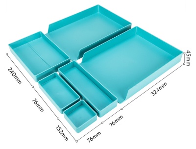 Органайзер настольный Deli ENS001blue Nusign синий пластик