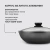 Сковорода ВОК (WOK) Rondell Escurion Grey RDA-1123 круглая 28см покрытие: TriTitan ручка несъемная (с крышкой) серый