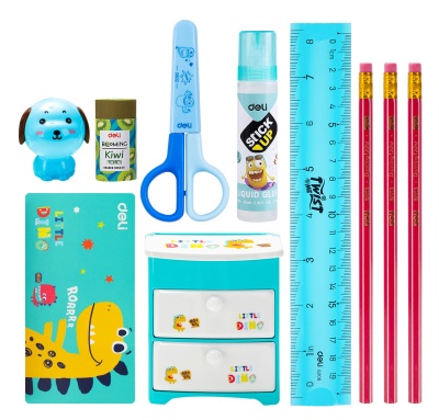 Настольный набор Deli EH452 (9 предметов) пластик ассорти