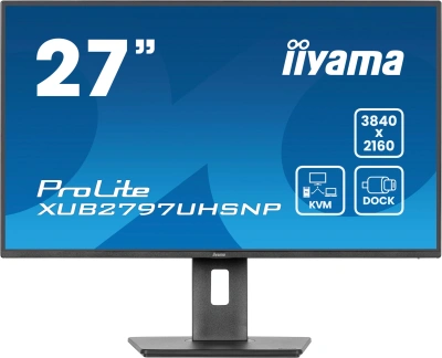 Монитор Iiyama 27" ProLite XUB2797UHSNP-B1 черный IPS LED 16:9 HDMI M/M матовая HAS Piv 1300:1 350cd 178гр/178гр 3840x2160 60Hz DP 4K USB 6.1кг