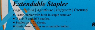 Степлер ручной Kw-Trio 055G9BLACK 24/6 26/6 (20листов) снижение усилия черный/белый 100скоб металл коробка