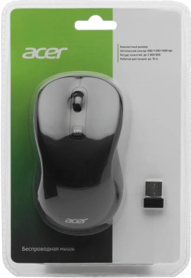 Мышь Acer OMR303 черный оптическая 1600dpi беспров. USB 6but (ZL.MCECC.01Y)