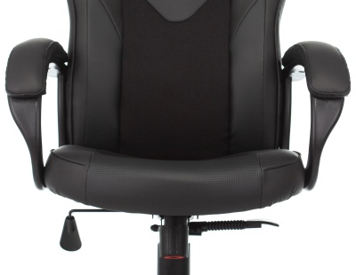 Кресло игровое Zombie Game 17 черный ткань/эко.кожа крестов. пластик