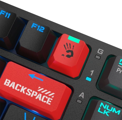 Клавиатура A4Tech S98 механическая красный/красный USB for gamer LED (S98 RED) кабель 1.8м