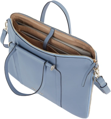 Деловая сумка женская Piquadro Circle CA4021W92/AZ3 с отделением для ноутбука 15.6" голубая натур.кожа