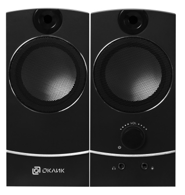 Колонки Оклик OK-118 2.0 черный 4Вт
