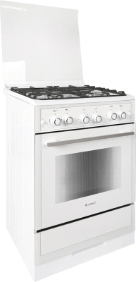 Плита Газовая Gefest ПГ 6300-02 0340 Т белый (стеклянная крышка) реш.чугун