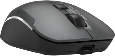 Мышь A4Tech Fstyler FB26CS Air2 серый/черный оптическая 2000dpi silent беспров. BT/Radio USB для ноутбука 4but (FB26CS AIR2 SMOKY GREY)