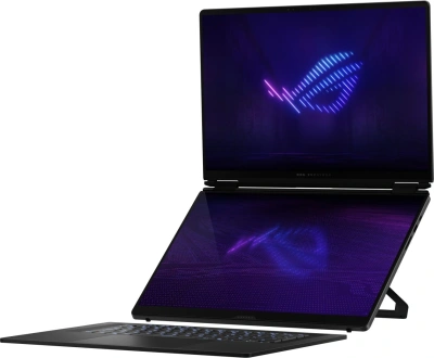 Ноутбук Asus ROG Zephyrus Duo 16 GX651AR-SR058W Core Ultra 9 386H 32Gb SSD1Tb NVIDIA GeForce RTX5070Ti 12Gb 16" OLED Touch 3K (2880x1800) Windows 11 Home dk.grey WiFi BT Cam Bag (90NR0NR2-M00260)