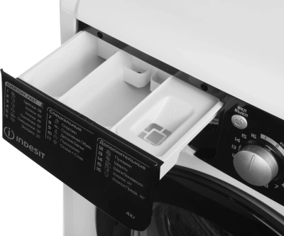 Стиральная машина Indesit MyTime EWUD 4105 BK CIS класс: A загр.фронтальная макс.:4кг белый