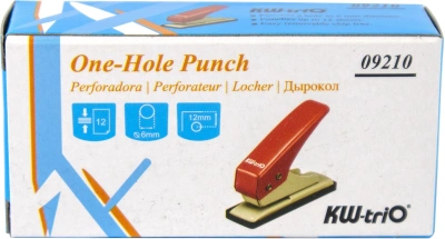 Дырокол Kw-Trio mini 09210 макс.:12лист. металл ассорти отв.:1