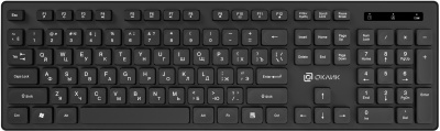 Клавиатура + мышь Оклик S255W клав:черный мышь:черный USB беспроводная Multimedia (1909361)