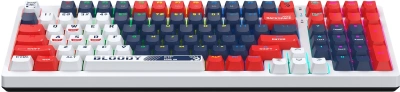 Клавиатура A4Tech S98 Sports механическая синий/белый USB for gamer LED (S98 SPORTS NAVY BLMS RED PLUS) кабель 1.8м