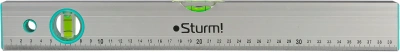 Уровень Sturm! 2015-07-0400SP пузырьковый 2глаз. серый/бирюзовый