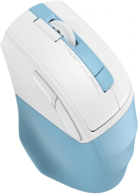 Мышь A4Tech Fstyler FG45CS Air2 голубой/белый оптическая 2000dpi silent беспров. USB для ноутбука 7but (FG45CS AIR2 USB (ICY BLUE))