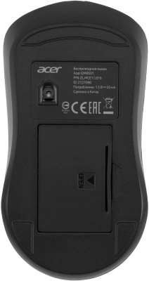 Мышь Acer OMR501 черный оптическая 1600dpi silent беспров. USB 4but (ZL.MCE11.016)