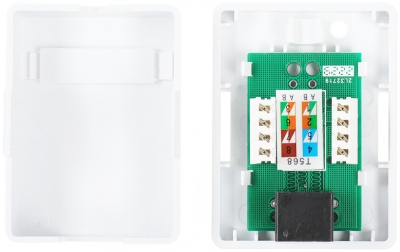 Розетка Lanmaster TWT-SM1-45-WHRJ45 кат.5E бел. (упак.:1шт)