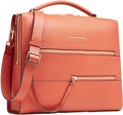 Деловая сумка женская Piquadro Patricia CA4098W140/AR с отделением для ноутбука 14" коралловая натур.кожа