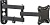 Кронштейн для телевизора Hama R1 118153 черный 10"-27" макс.15кг настенный поворотно-выдвижной и наклонный