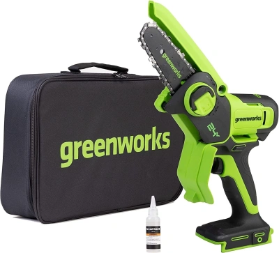 Цепная пила Greenworks G24MCS10 аккум. дл.шины:4"(10cm) 1аккум. 2Ач ЗУ (2008207UA)