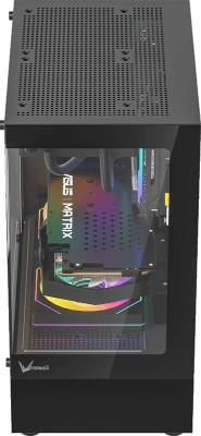 Корпус Formula Crystal Z1CM Plus AR черный без БП mATX 2x120mm 1xUSB3.0 audio bott PSU