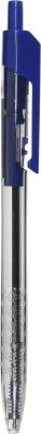 Ручка шариков. автоматическая Deli Arrow EQ01330 прозрачный/синий d=0.7мм син. черн.