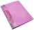 Папка с 20 прозр.вклад. Бюрократ Пастель PAST20PINK A4 пластик 0.5мм торц.карм с бум. встав розовый