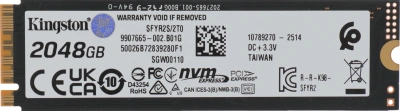 Накопитель SSD Kingston PCIe 5.0 x4 2TB SFYR2S/2T0 Fury Renegade M.2 2280