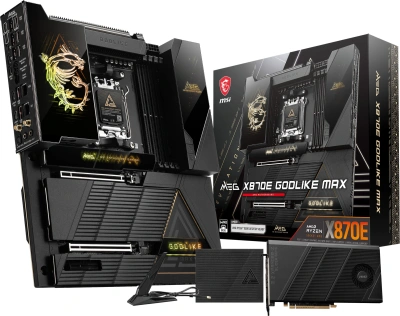 Материнская плата MSI MEG X870E GODLIKE MAX Socket AM5 AMD X870E 4xDDR5 eATX AC`97 8ch(7.1) 1 x 10Gigabit + 1 x 5Gigabit RAID