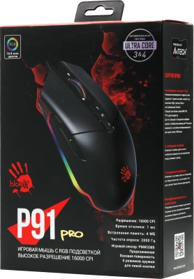 Мышь A4Tech Bloody P91 Pro черный оптическая 16000dpi USB 8but