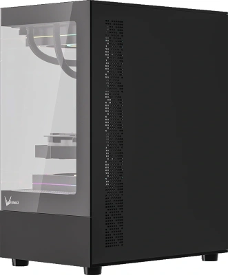 Корпус Formula Crystal Z1CM Plus AR черный без БП mATX 2x120mm 1xUSB3.0 audio bott PSU