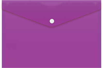 Конверт на кнопке Бюрократ -PK804A5NVIO A5 непрозрачный пластик 0.18мм фиолетовый