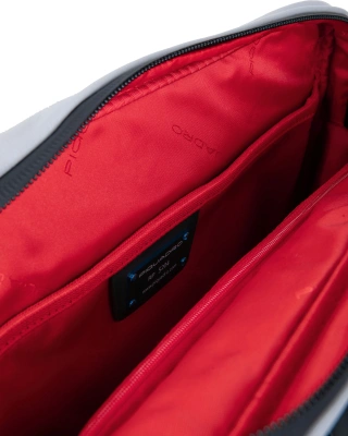 Сумка-мессенджер Piquadro Urban CA6802UB00/GRN с отделением для ноутбука 14" серая/черная натур.кожа