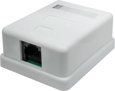 Розетка Suprlan 10-0307-1 наклад. RJ45 1 кат.5E UTP бел.