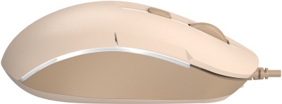 Мышь A4Tech Fstyler FM26 бежевый/коричневый оптическая 1600dpi USB для ноутбука 4but (FM26 USB (CAFE LATTE))